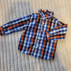 Boys plaid button down shirt